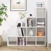 Hexa Engineered Wood Bookshelf Multipurpose Storage Rack in Frosty White Colour