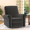 Diaz Rocker Swivel Recliner in Pebble Grey Colour (Fabric Not Available)
