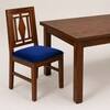 Globally Indian Ananta Solid Sheesham Wood 6 Seater Dining Table Set 6 Chairs Navy Blue