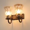 Eliante Modern Wall Lights Mild Steel, Glass & Glass Material Brown,Gold & Golden Finish