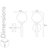 Divina Single Light Wall Fitting In Black  Finish With Opal Frosted White Glass