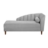 Korslund Velvet Chaise Launger in Grey Colour