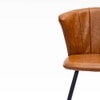 Rustic Metal Dining Chair in Brown Colour