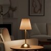 Rechargeable Touch Table Lamp Orange Shade with 15 Hour Battery Backup