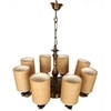 Devansh Gold Antique Wall Mounted Lamp With Off-White Cotton Shade