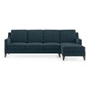Abbey Sectional Sofa (Colour : Indigo Blue, Cushion : Hard, Seater : Right Aligned 3 Seater + Right Aligned Chaise)