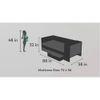 Corner Office Engineered Wood Drawer Storage Bed in Silver Grey Colour