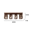 Symmetric Brown Solid Wood Ceiling Light