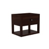 Stanfiled Solid Wood Bedside Table in Walnut Finish