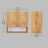 2 Doors Modular Wall Mounted Kitchen Cabinet With Organizer Shelf In Plateau Apple Finish