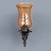 Devansh Metal Electric Wall Light in Antique gold Colour with Lavender Shade Count of 1 Light