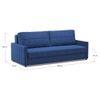 Alta 3 Seater Fold Out Sofa Cum Bed In Navy Bue Colour