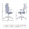 Wiweangs High Back Ergonomic Chair in Grey Colour