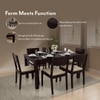 Arabia Solid Wood 6 Seater Dining Table In Mahogany Finish