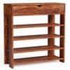 Horizon Solid Wood Shoe Rack in Teak Finish