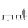 Casella 6 Seater Dining Table In Mocha Walnut Finish