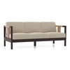 Cairo 3 Seater Wooden Sofa (Macadamia Brown)