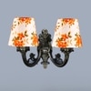 Devansh Metal Electric Wall Light in Antique Gold Colour with Multi Shade Count of 2 Lights