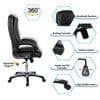Pleash High Back Executive Chair in Black Colour