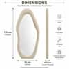 The Artment Beige Fluid Reflection Unbreakable Floor Mirror For Home (170 X 70 CM)