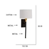 Devansh Metal Electric Wall Light in Black Colour with Grey Shade Count of 1 Light