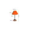 Wes Orange Fabric Shade Table Lamp with Natural Wood & Iron Base