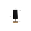 Ernest Black cotton table lamp with Square Natural Wood Base