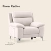 Emila One Seater Motorized Recliner in Cream Colour
