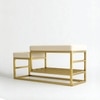 Goldenstride Metal Rack in Beige Colour