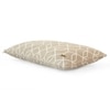 Trellis Stone  And Natural Cotton Knitted Pillow Cover 12X20 Inches