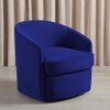 Andean Solid Wood Accent Chair in Navy Blue Colour