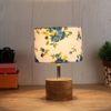 Boswell Multicolour Fabric Shade Table Lamp with Natural Wooden Base