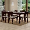 Aries Solid Wood Dining Chair in Mahogany Finish - Set of 2