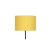 Magnolia Yellow Fabric Floor Lamp with Black Iron Base