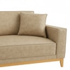 Airy 3 Seater Sofa In Leatherette Beige Color