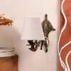 Devansh Metal Electric Wall Light in Antique Gold Colour with White Shade Count of 1 Light