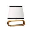 Devansh Multicolor Cotton Table Lamp With Wood Natural Base -8
