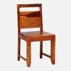Gianni Solid Wood Dining Chair in Provincial Teak Finish - Set of 2