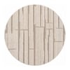 Handmade Round Wool Rug Modern Abstract Beige 4 Feet Carpet