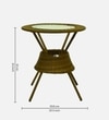 Ballarat  Wicker Table And Chair Set In Beige Dual Tone Finish