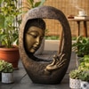 Buddha Face Shower Copper Gold  Fiber Glass Indoor Fountain