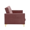Gilud 3 Seater Click-Clack Sofa cum Bed  in Pink Colour