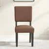 Newport wood Dining Chair in Taupe Brown Velvet Upholstery with MAHAGONY FINISH
