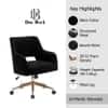 Doe Buck Lotsee Modern Black Boucle Office Chair