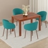 Atlas Solid Wood 4 Seater Dining Table With Meryl Lounge Chairs