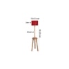Harmon Maroon Cotton Shade Floor Lamp