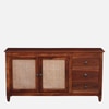 Sheesham Wood Sideboard In Scratch Resistant Honey Oak Finish