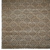 Diamond Weave Jute Rectangle Carpets Hand Tufted in Beige Colour