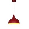 Feiss Red Metal Dome Pendant Light