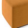 Tetra Square Solid Wood Coffee Table With Seats In Danish Walnut Finish In Multicolour Fabric